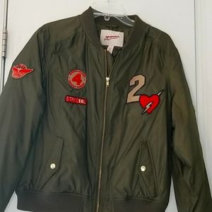 Army green bomber jacket
